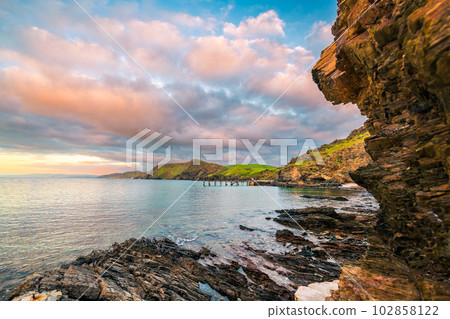 Second Valley rugged coastline at sunset Second Valley rugged coastline at sunset 102858122