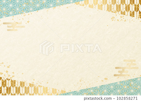 Summer light blue Japanese pattern Japanese paper background frame Mid-year gift Father's Day Summer light blue Japanese pattern Japanese paper background frame Mid-year gift Father's Day 102858271