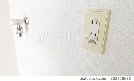 Washing machine taps and outlets. ground wire  102858688