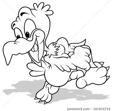 Drawing of a Funny Bald Eagle 102858738