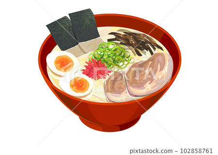 Illustration of tonkotsu ramen Illustration of tonkotsu ramen 102858761