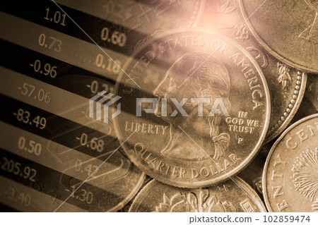 Stock market or forex trading graph and candlestick chart suitable for financial investment concept. Economy trends background for business idea and all art work design. Abstract finance background.. Stock market or forex trading graph and candlestick chart suitable for financial investment concept. Economy trends background for business idea and all art work design. Abstract finance background.. 102859474