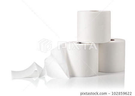 Paper towels isolated on a white background. Paper towels isolated on a white background. 102859622