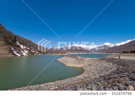 Lake Otomi and Sasagamine Dam (Myoko City, Niigata Prefecture) Lake Otomi and Sasagamine Dam (Myoko City, Niigata Prefecture) 102859796