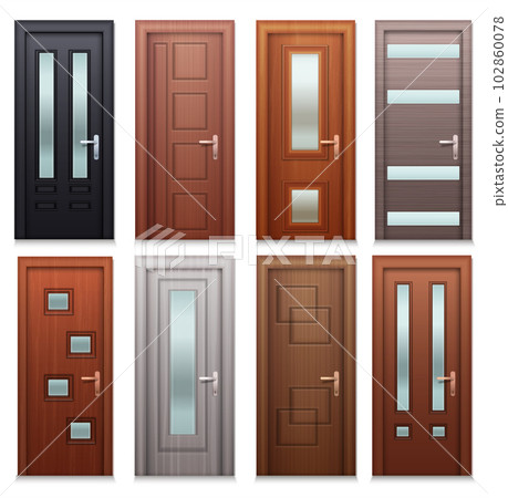 Modern Room Doors Set 102860078