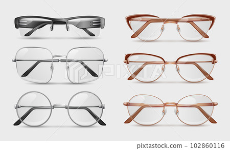 Realistic Glasses Set Realistic Glasses Set 102860116