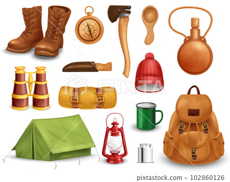 Vintage Camping Essentials Set 102860126