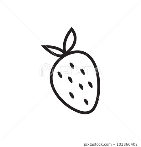 Simple hand drawn doodle strawberry sketch. Perfect for farm, shops and packaging design 102860402