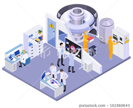 Nuclear Fusion Isometric Composition Nuclear Fusion Isometric Composition 102860643