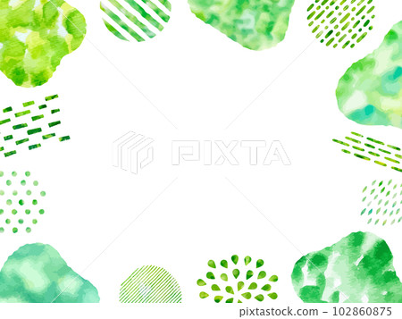 手繪風格的抽象綠色框架 102860875