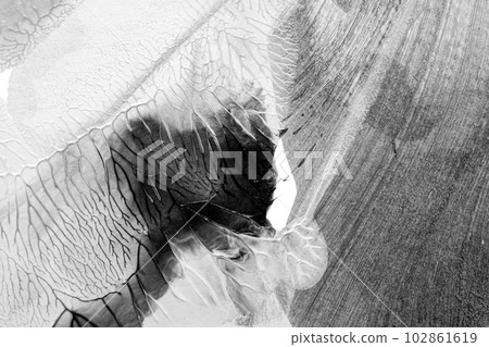 black white abstract acrylic painting color texture on white paper background by using rorschach inkblot method black white abstract acrylic painting color texture on white paper background by using rorschach inkblot method 102861619