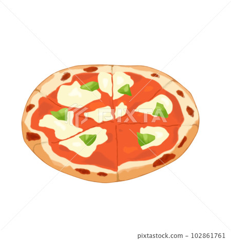 Pizza Margherita (hand drawn) Pizza Margherita (hand drawn) 102861761