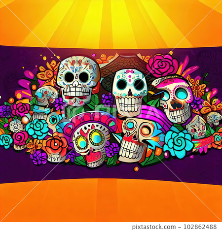 day of the dead theme 102862488