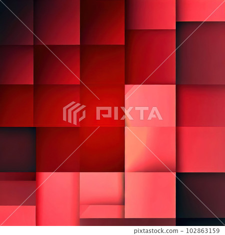 red squares abstract background geometric -插圖素材 [102863159] - PIXTA圖庫