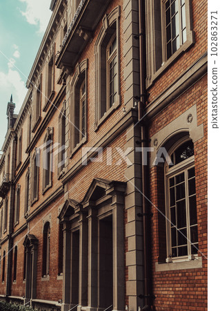 Nostalgic brick building in Tokyo Nostalgic brick building in Tokyo 102863271