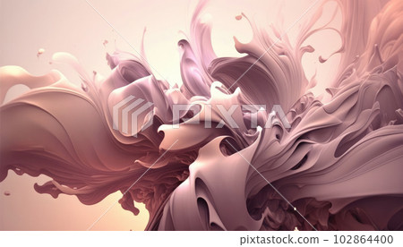 Pastel Pink swirls morphing abstract fluid art Pastel Pink swirls morphing abstract fluid art 102864400