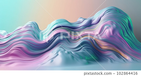 Pastel colors swirls morphing abstract fluid art 102864416