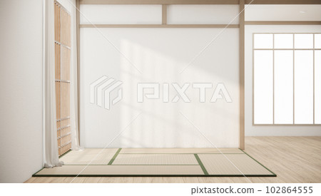 Japan style ,empty room decorated in white room japan interior. Japan style ,empty room decorated in white room japan interior. 102864555