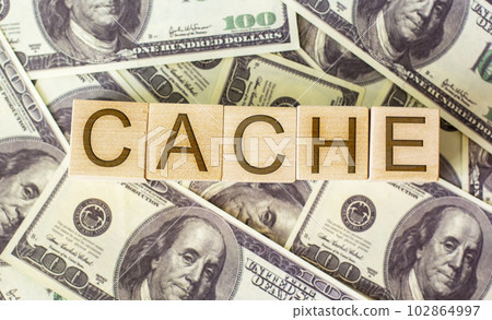 cubes with the word cache in dollars cubes with the word cache in dollars 102864997
