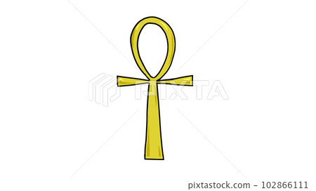 ankh 符號金色埃及 102866111