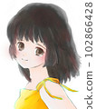 A girl with a lonely expression 102866428