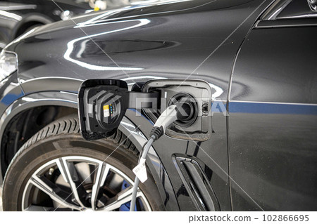 Electric station for charging electric vehicles in the underground parking. 102866695