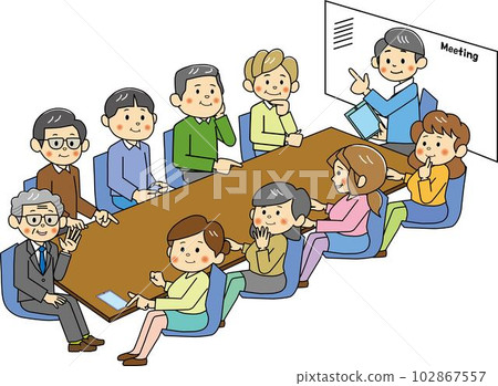 business meeting _ internal meeting _ 10 people 102867557