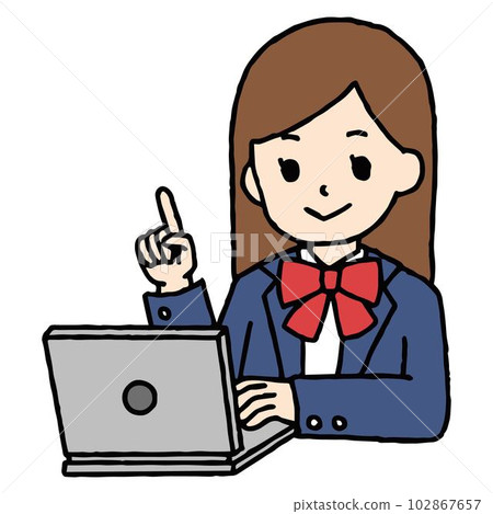 學電腦的女高中生要點 102867657