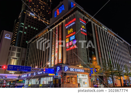 Hokkaido city view of Sapporo station south exit Hokkaido city view of Sapporo station south exit 102867774