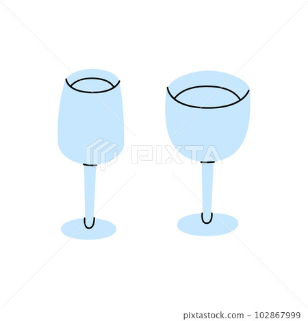 Bocal, wineglass icon. Kitchen tools silhouette. Vector illustration Bocal, wineglass icon. Kitchen tools silhouette. Vector illustration 102867999