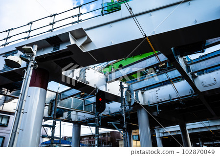Elevated railroad construction Around Higashimurayama Station, Tokyo 2023.05 i-2 High saturation contrast 102870049