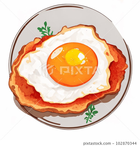 Illustration of fried egg 102870344