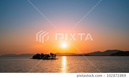 真嗣湖的黃昏 102872869