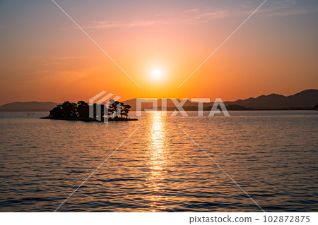 真嗣湖的黃昏 102872875