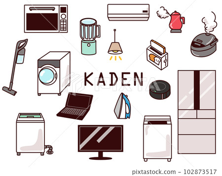Household appliances illustration set (color) 102873517