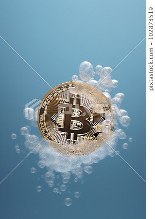 溶解在水中的比特幣AI圖像 102873519