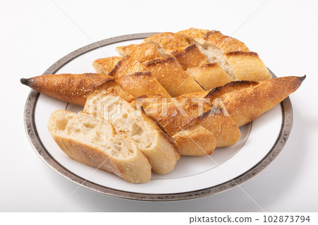 French Baguette, Long Bread, Light Loaf, Isolated on White