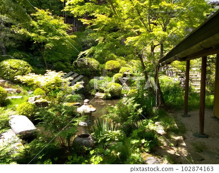 初夏木曾福島的名勝光善寺 日本最大的假山庭園 102874163