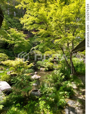 Kisofukushima's scenic spot Kozenji temple in early summer Japan's largest rock garden Kisofukushima's scenic spot Kozenji temple in early summer Japan's largest rock garden 102874164