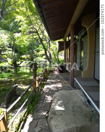 Kisofukushima's scenic spot Kozenji temple in early summer Japan's largest rock garden Kisofukushima's scenic spot Kozenji temple in early summer Japan's largest rock garden 102874175