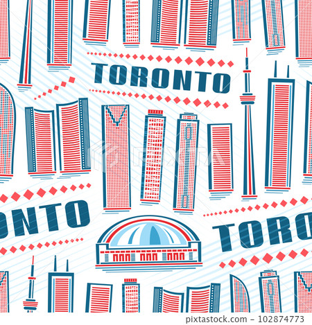 Vector Toronto Seamless Pattern 102874773