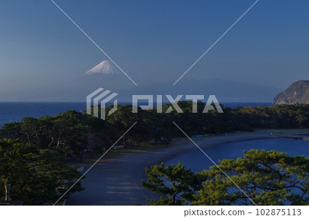 Nishiizu Mihama Cape and Mt. Fuji in early spring Nishiizu Mihama Cape and Mt. Fuji in early spring 102875113