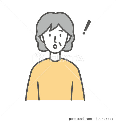 一位注意到某事的老年婦女的插圖 102875744