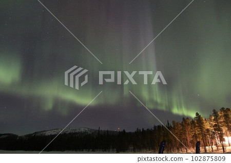 Extremely large and extremely colorful aurora (Sweden) 102875809