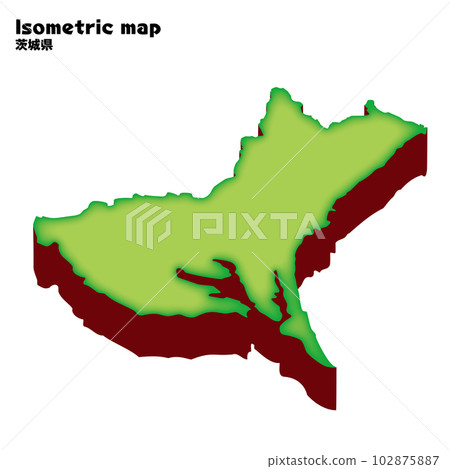 茨城縣等距三維地圖 茨城縣等距三維地圖 102875887