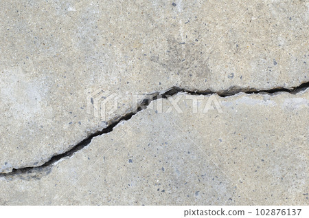 Cracks on the surface of the road or wall 102876137