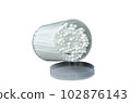 Cotton sticks or cotton buds in packaging isolated on white background with clipping path 102876143