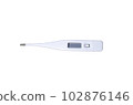 Electronic modern thermometer isolated on white background with clipping path. Fever diagnostic 102876146