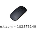 black mouse computer accessories isolated on white background with clipping path 102876149