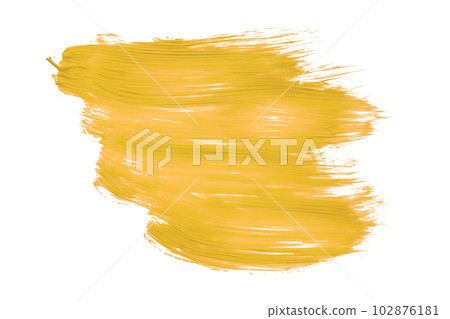 Yellow brush isolated on white background. Watercolor Yellow brush isolated on white background. Watercolor 102876181